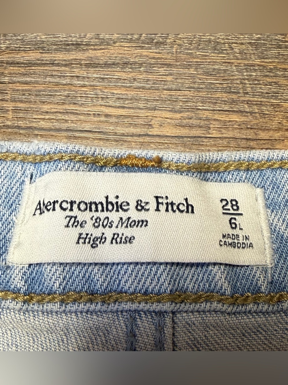 Abercrombie & Fitch the 80s Mom High Rise Jeans Women's 28/6L Retro Pleated - Picture 2 of 8